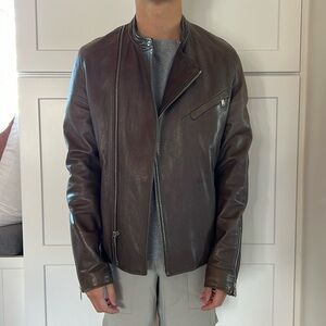 Shipley & Halmos moto leather jacket size M